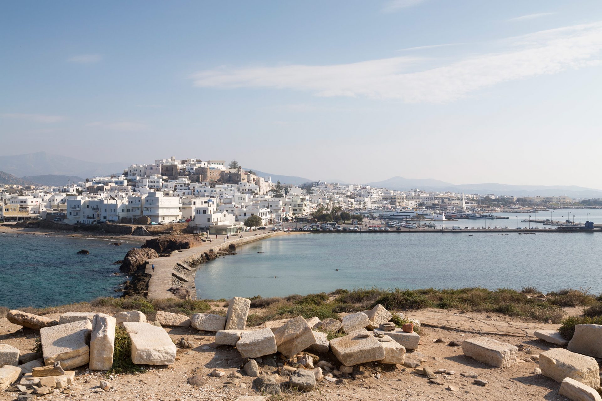 Naxos depuis le temple d'Apollon